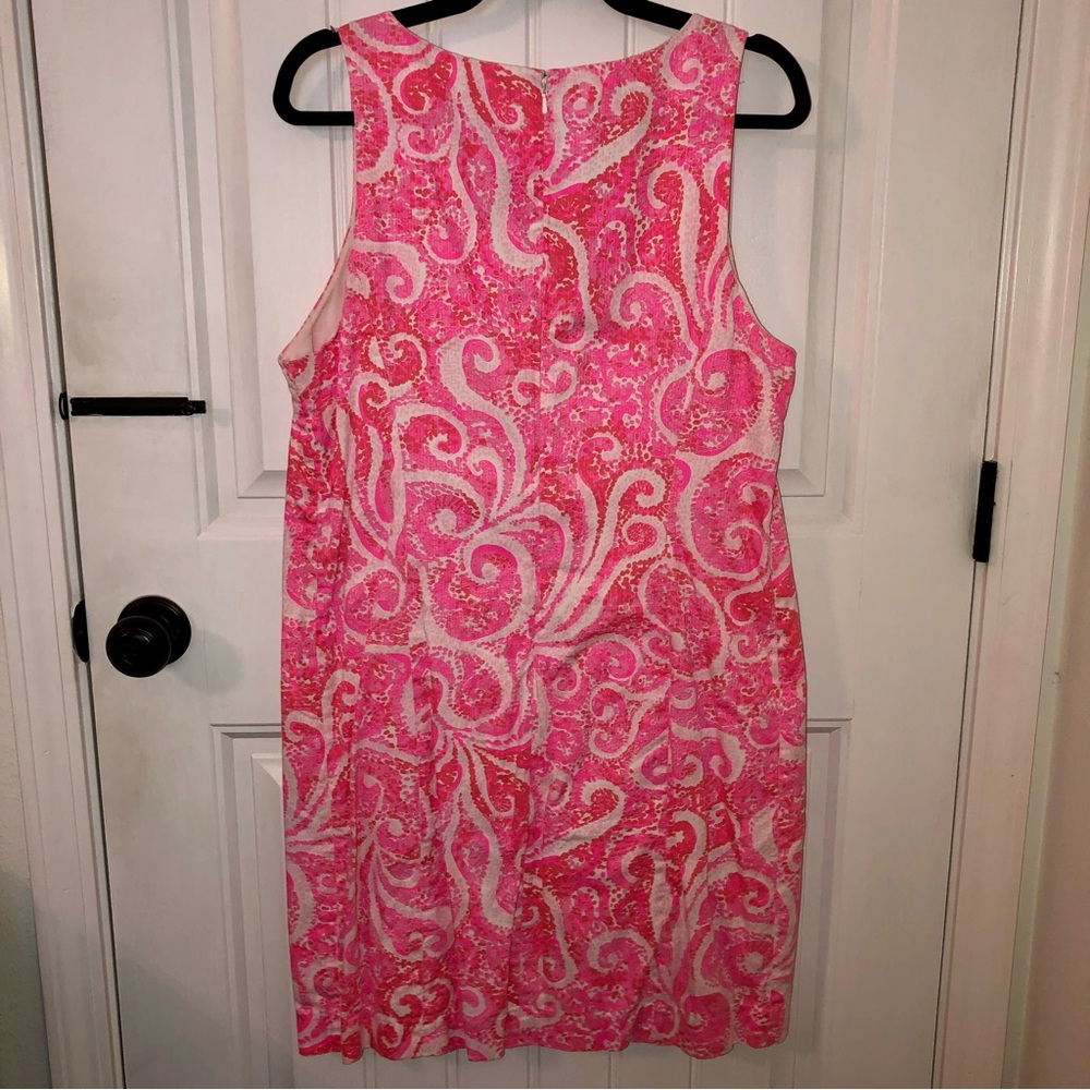 Lilly Pulitzer Ryder Pink Pout PBJ Print Lace Front Dress, Size 14, EUC WT's! - Picture 2 of 6